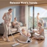 Electric Baby Swing with Remote Control5 SpeedsPortableCozy0-12MGrey | Babyz Corner Electric Baby Swing with Remote Control,5 Speeds&Portable&Cozy(0-12M,Grey)