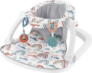 Fisher-PriceSit-Me-Up Floor Seat Rainbow Showers | Babyz Corner Fisher-PriceSit-Me-Up Floor Seat, Rainbow Showers