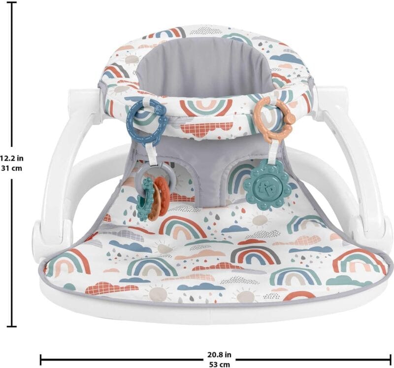 Fisher-PriceSit-Me-Up Floor Seat Rainbow Showers | Babyz Corner Fisher-PriceSit-Me-Up Floor Seat, Rainbow Showers