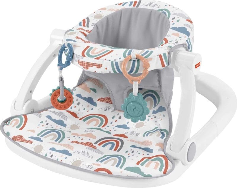 Fisher-PriceSit-Me-Up Floor Seat Rainbow Showers | Babyz Corner Fisher-PriceSit-Me-Up Floor Seat, Rainbow Showers