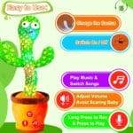 Rechargeable Dancing Talking Cactus Toy Volume Adjustable Baby Toys | Babyz Corner Rechargeable Dancing Talking Cactus Toy, Volume Adjustable Baby Toys