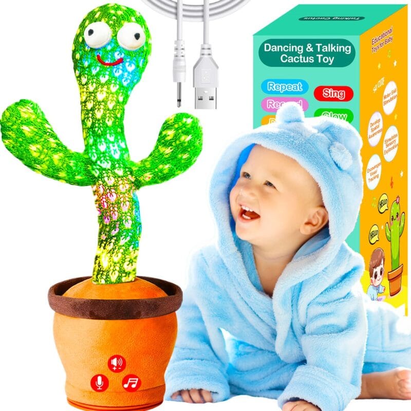 Rechargeable Dancing Talking Cactus Toy Volume Adjustable Baby Toys | Babyz Corner Rechargeable Dancing Talking Cactus Toy, Volume Adjustable Baby Toys